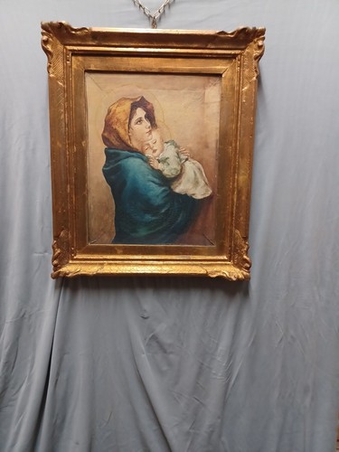 Quadro olio tela madonna - tela,