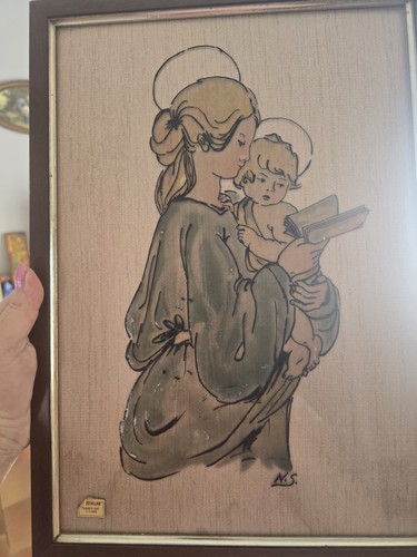 Quadro arte sacra madonna con - arte,