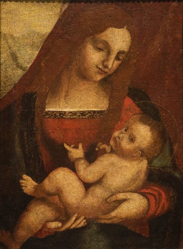 Dipinto antico madonna con - madonna,