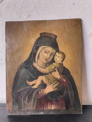 Antico olio rame madonna - antico,