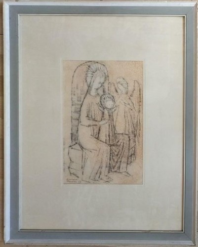 Madonna con bambino angelo - madonna, angelo.