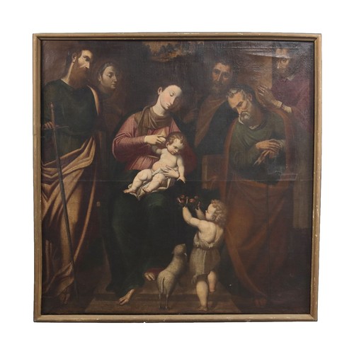 Madonna con bambino santi - madonna, e