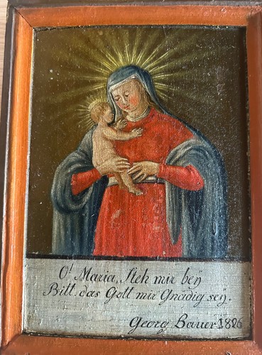 Madonna con gesu - gesu, olio