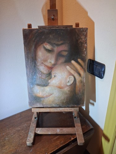 Quadro olio tela madonna - quadro,