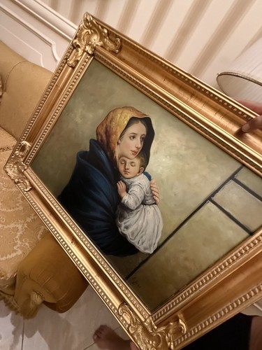 Quadro dipinto madonna con - madonna,
