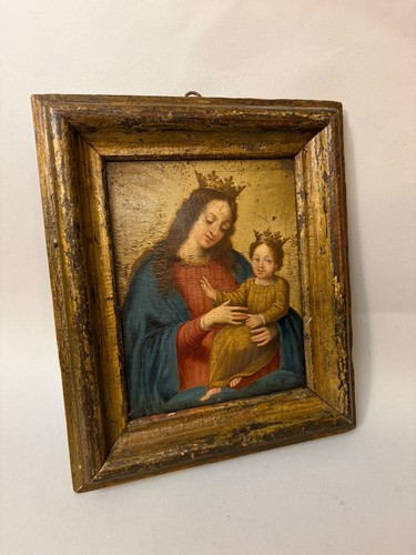 Dipinto antico madonna - dipinto, con