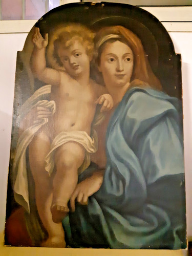 Dipinto antico madonna con - madonna,