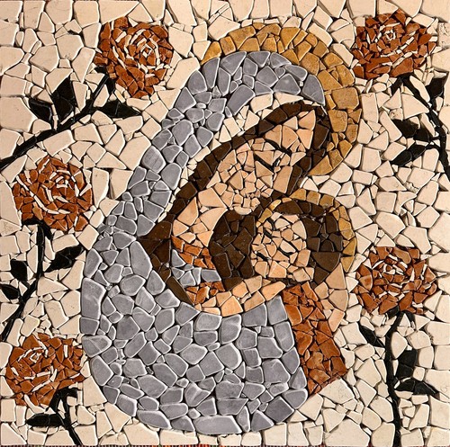 Madonna con bambino rosone - madonna,